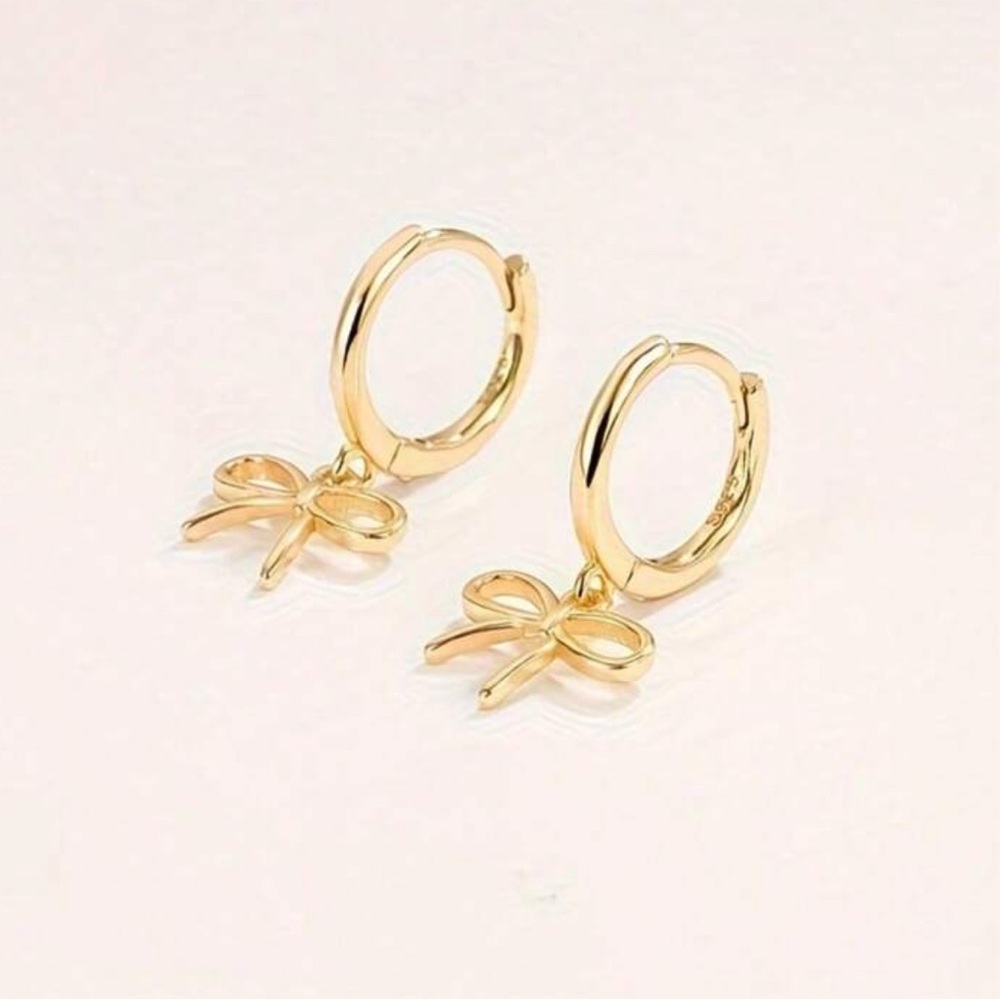Small Fresh Bow Gold Earrings Earrings